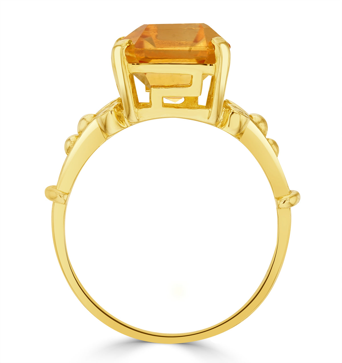 Citrine 14 x 10mm And 9K Gold Ring
